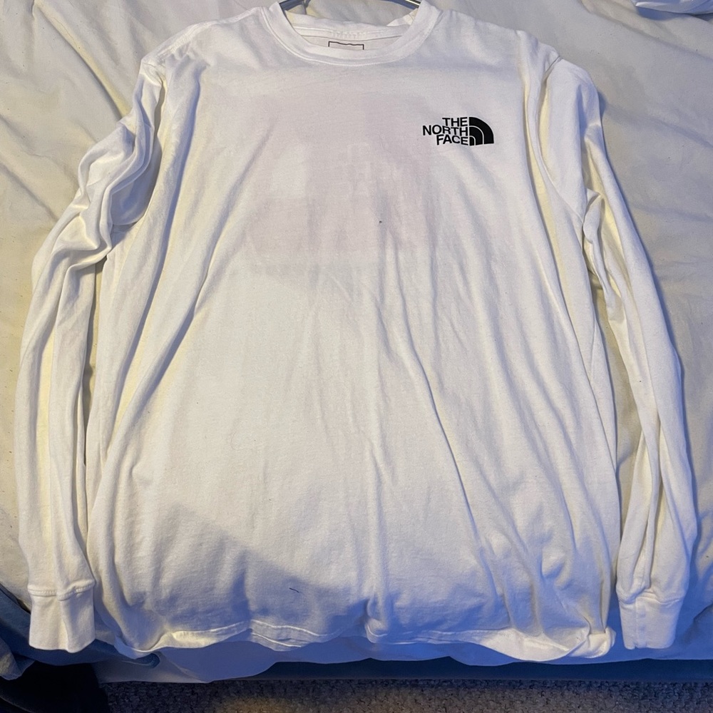 The North Face, Longe sleeve, Color White, Size Large, Brand The North Face